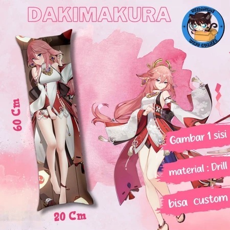 Dakimakura Premium HD Yae Miko Genshin Impact / Bantal Guling Peluk