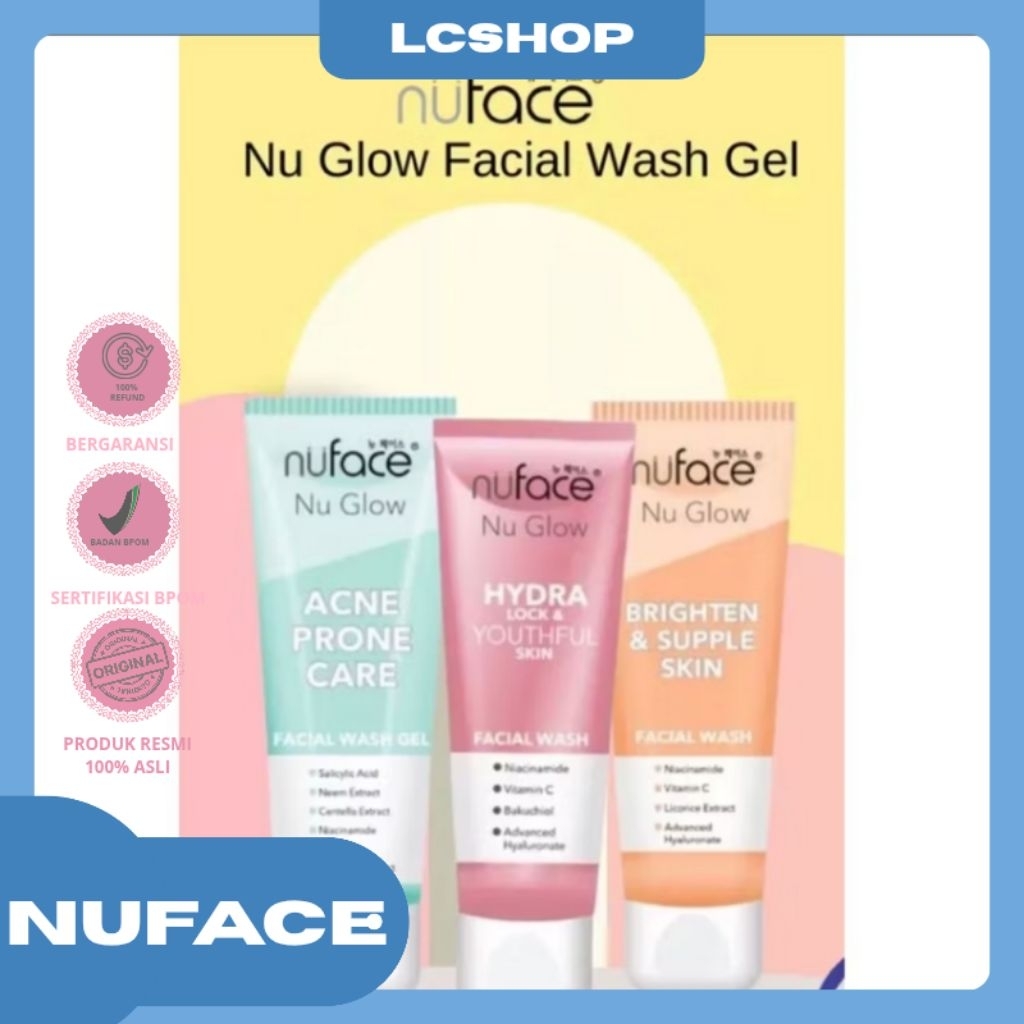 Nuface Nu Glow|Nuface Nu Glow Facial Wash 80gr