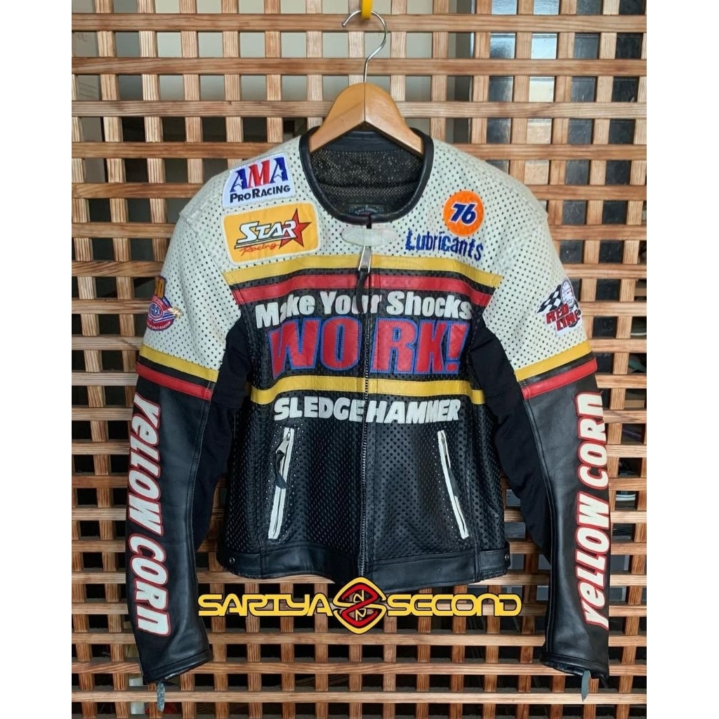 Jacket Yellow Corn x Lubricants 76 Genuine Leather Size L