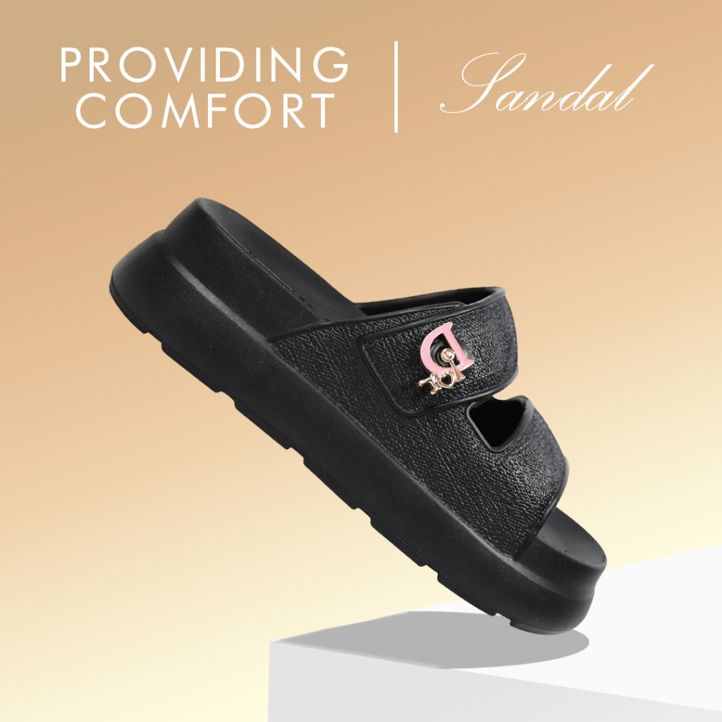Sandal Wanita Slip On 2538M Sandal Kondangan Wanita/ Sandal Acara Bahan EVA Rubber Full