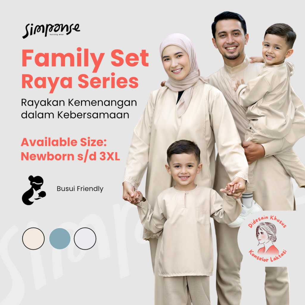 SIMPANSE FAMILY SET RAYA SERIES/BAJU MENYUSUI