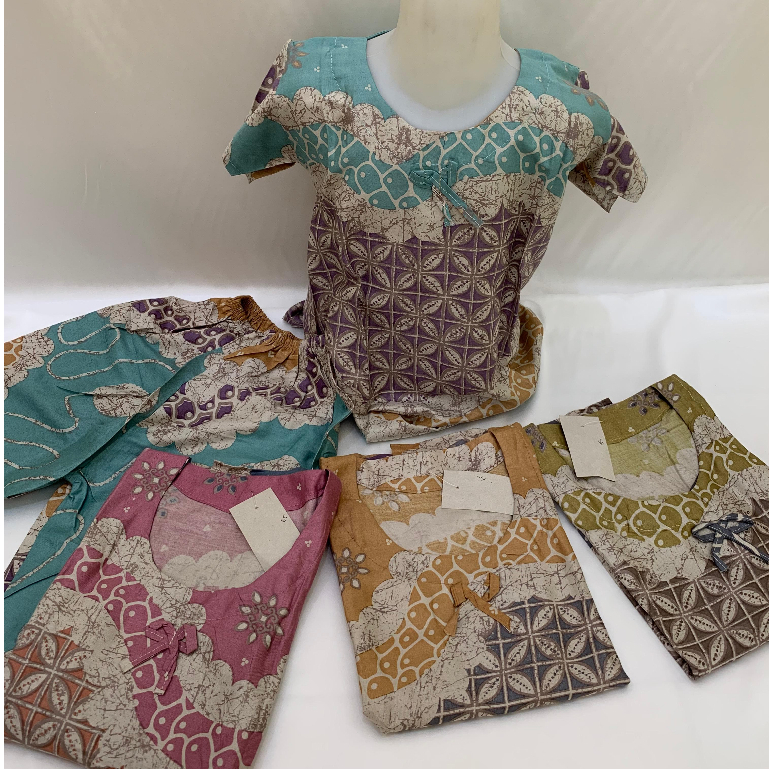 Setelan Batik Anak Perempuan Katun Jogja - Baju Harian Anak Cewek Batik Katun Adem - Motif Variasi N