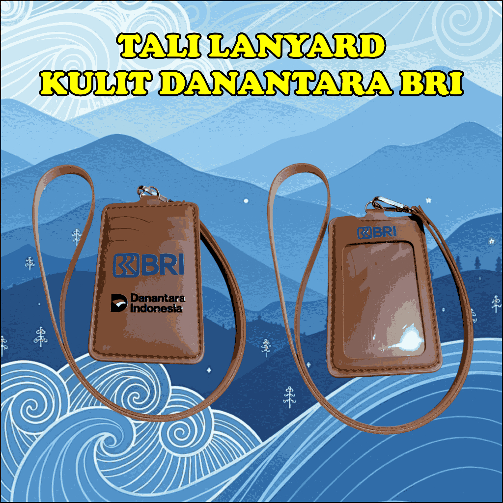Lanyard ID Card Holder Kulit Sintetis Edisi Eksklusif BRI Danantara