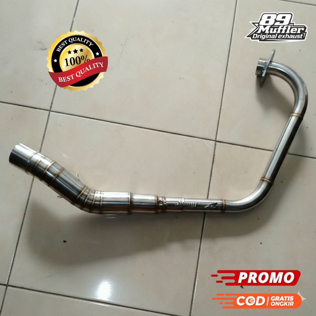 Leher knalpot KLX kolong bawah KLX150 inlet50mm Muffler Stainless