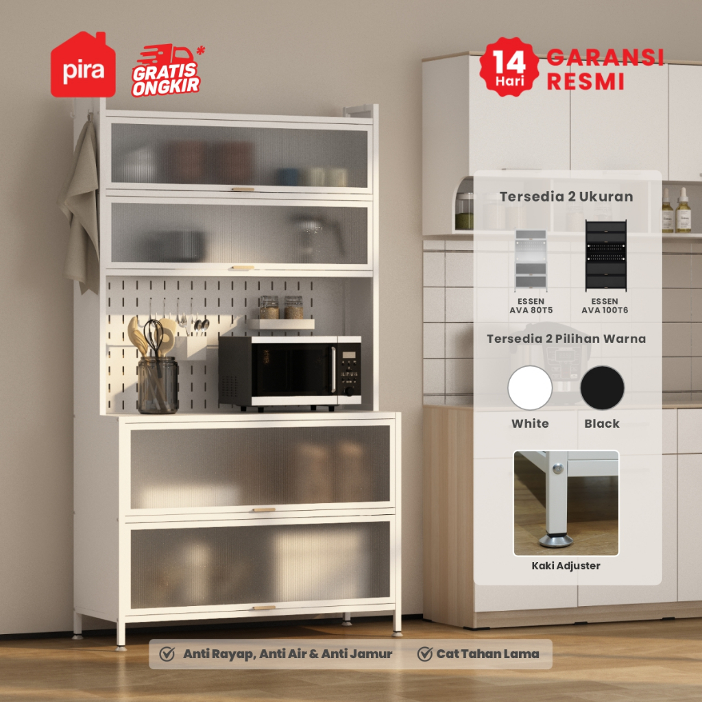 PIRA - ESSEN AVA MKC Lemari Dapur / Rak Dapur / Rak Oven / Rak Microwave / Rak Piring / Rak Dapur Be