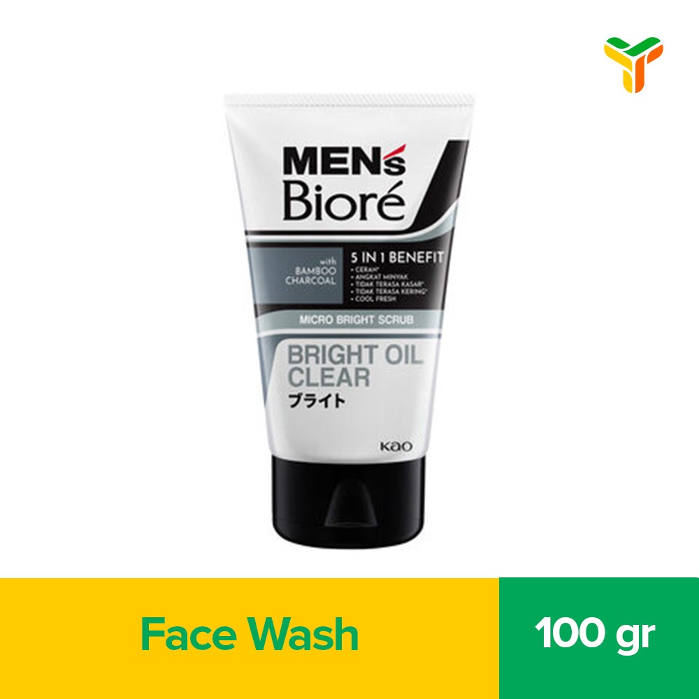 Biore Men Ff Bright Oil Clear 100 Gram