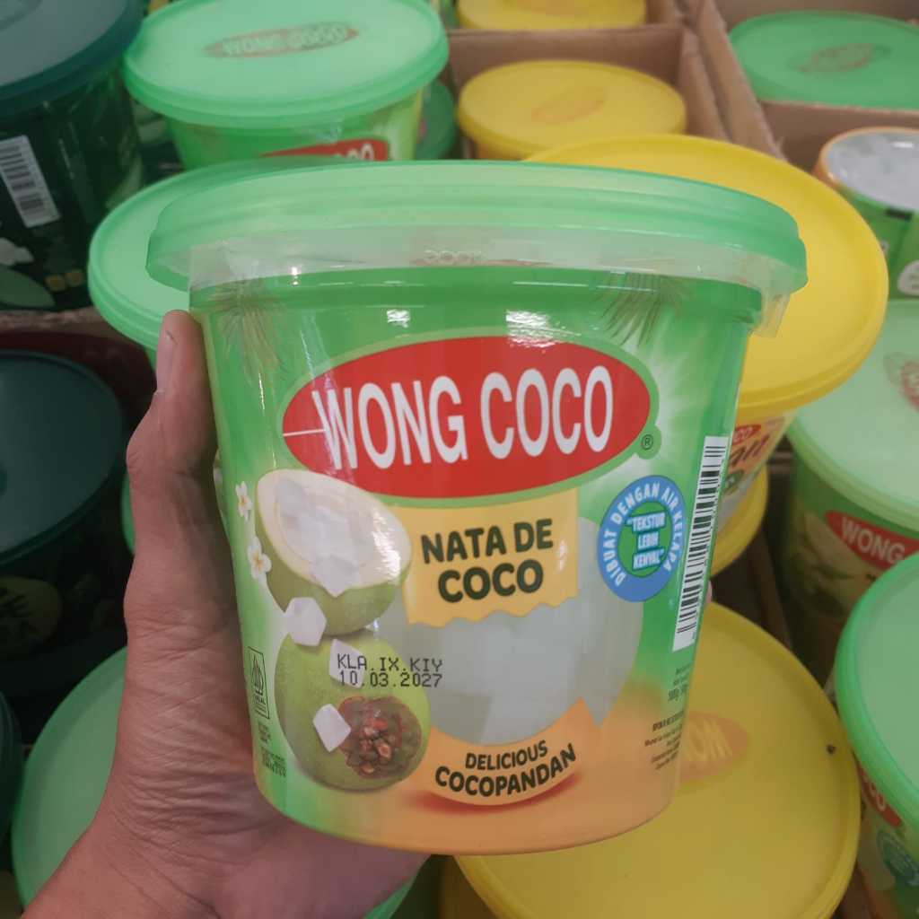 Wong Coco Sari Kelapa Nata De Coco Kemasan Ember 1000Gram Fresh Murah