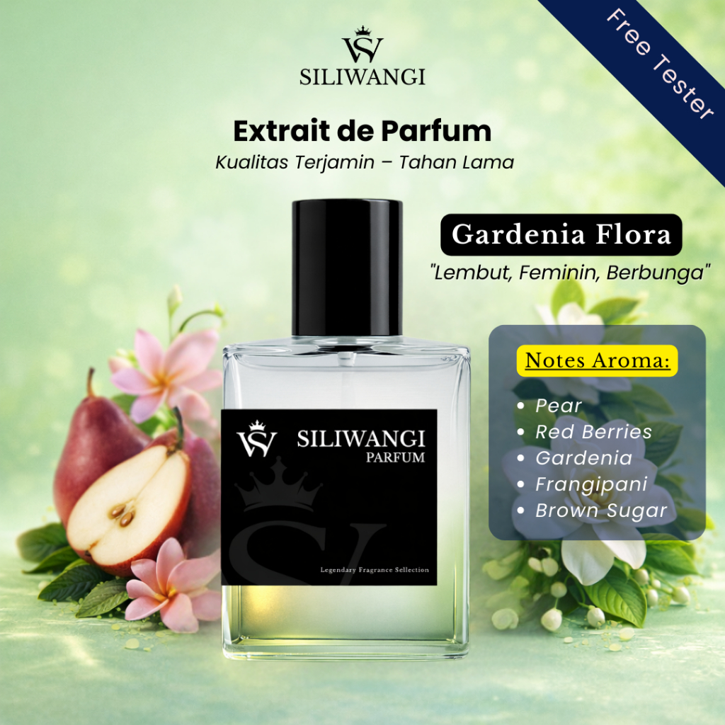 Parfum Wanita Wangi Tahan Lama Inspired Gardenia Flora ukuran 30 ml By Siliwangi Parfum