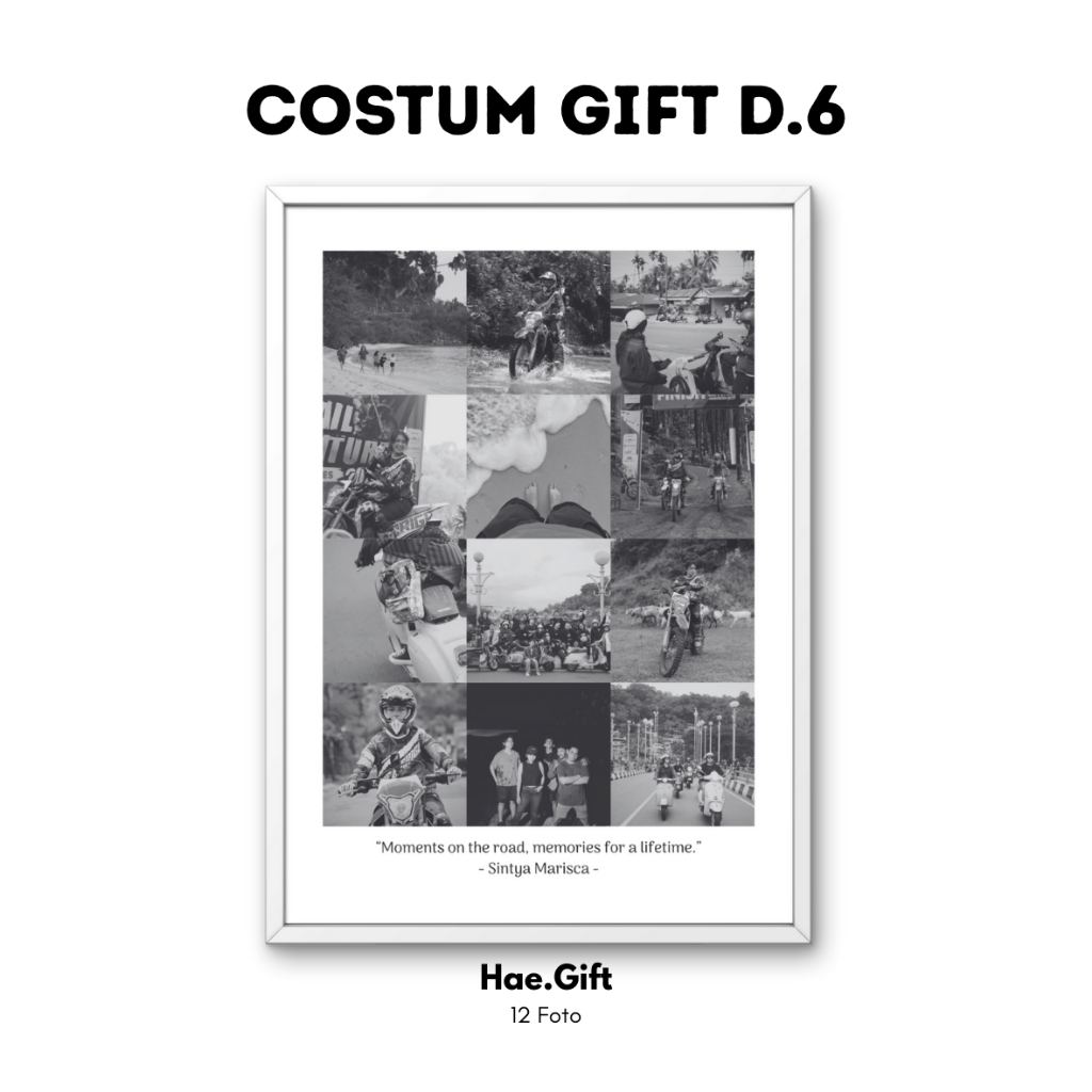Hae.Gift Custom Gift D.6 3D Frame | Kado Ulang Tahun | Kado Wedding | Kado Wisuda | Kado Pernikahan