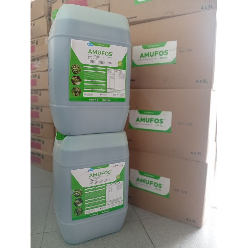Amufos 150SL 20 Liter Herbisida kontak sistemik pembasmi rumput liar, lulangan dan alang alang