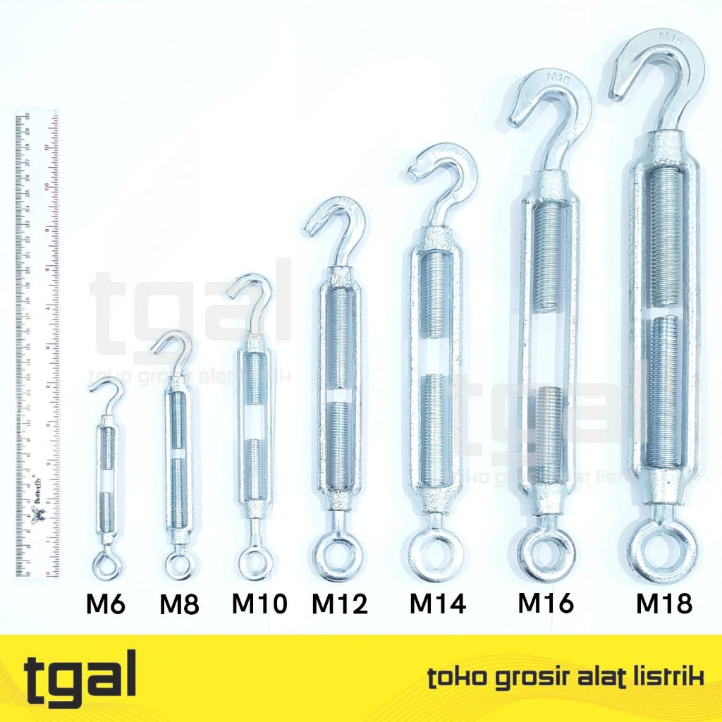 Jarum Keras M6 M8 M10 M12 / Spanskrup Span Skrup / Jarum Keras