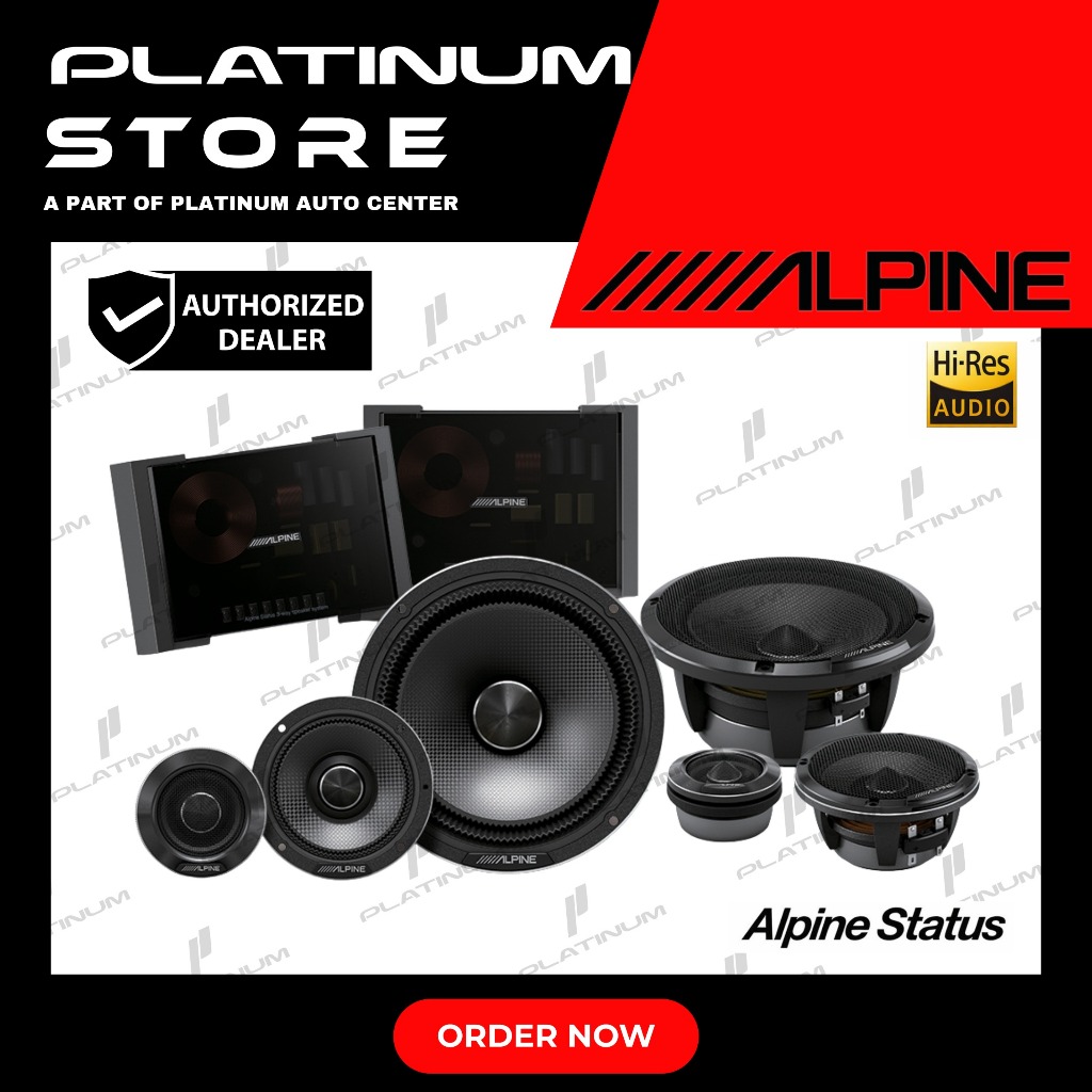 Speaker Mobil 3 Way Component Alpine HDZ-653 | Garansi Resmi Original