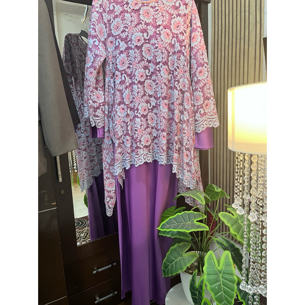 Inner & Outer kebaya Brukat Gamis Lebaran