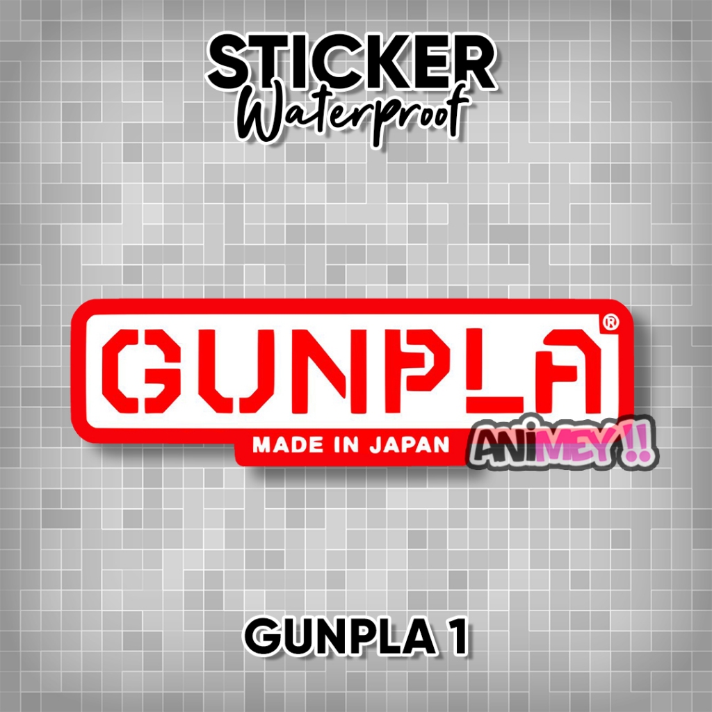 Stiker Gunpla Gundam Logo / Sticker Gunpla Gundam Waterproof