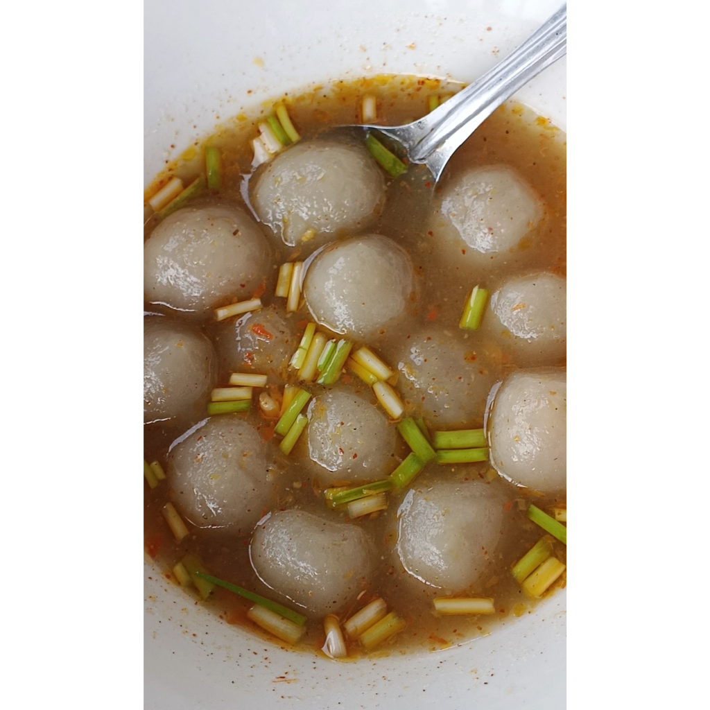 Cilok Kuah Original Cilok isi Ayam Suwir Kuah Pedas Mercon Rawit