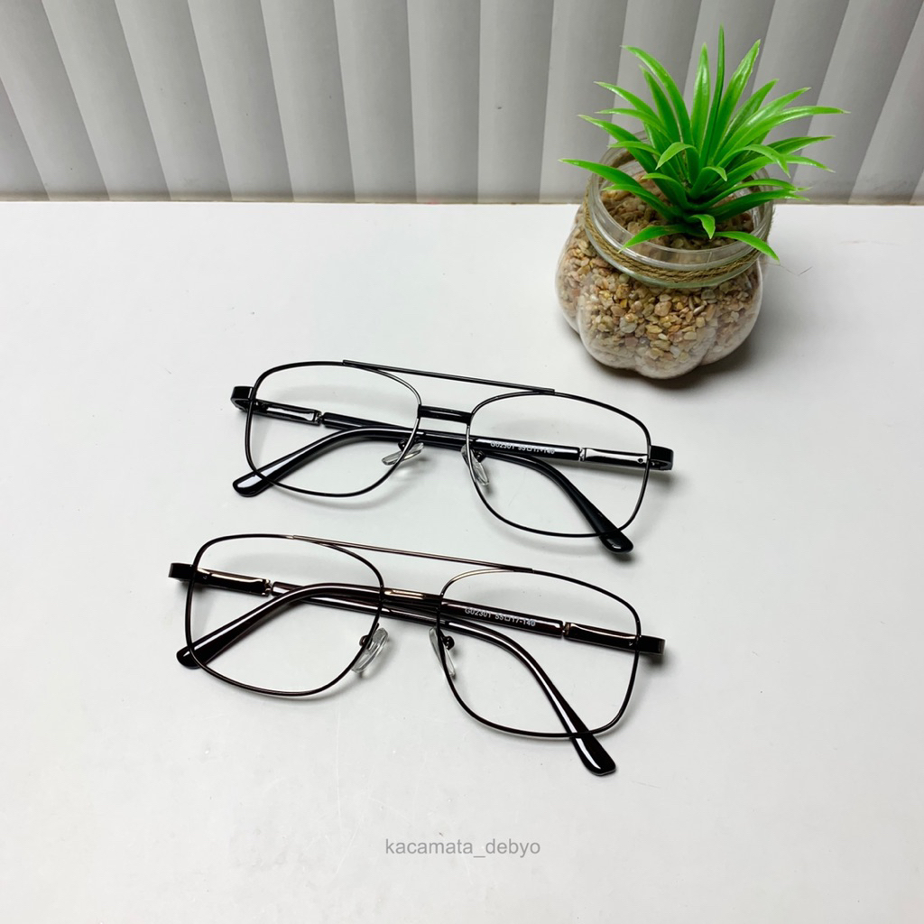 FRAME G02301/Kacamata Kotak/Kacamata Besi/Frame Kotak/Frame Besi/Kacamata Minus