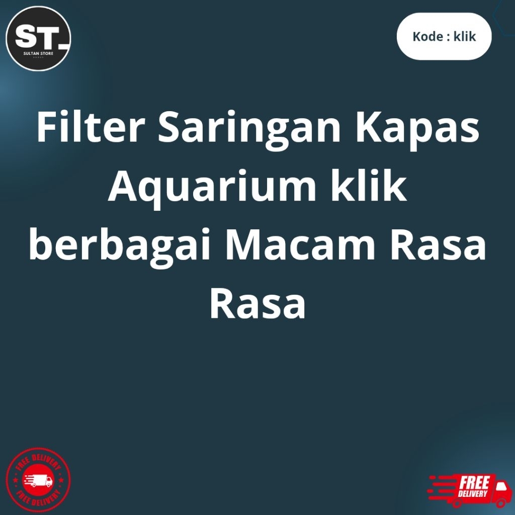 Filter Saringan Kapas Aquarium Klik Kode Rglr Berbagai macam rasa