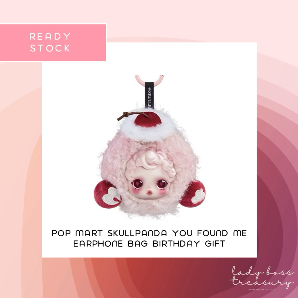 Popmart skullpanda you found me moldy muffin earphone bag