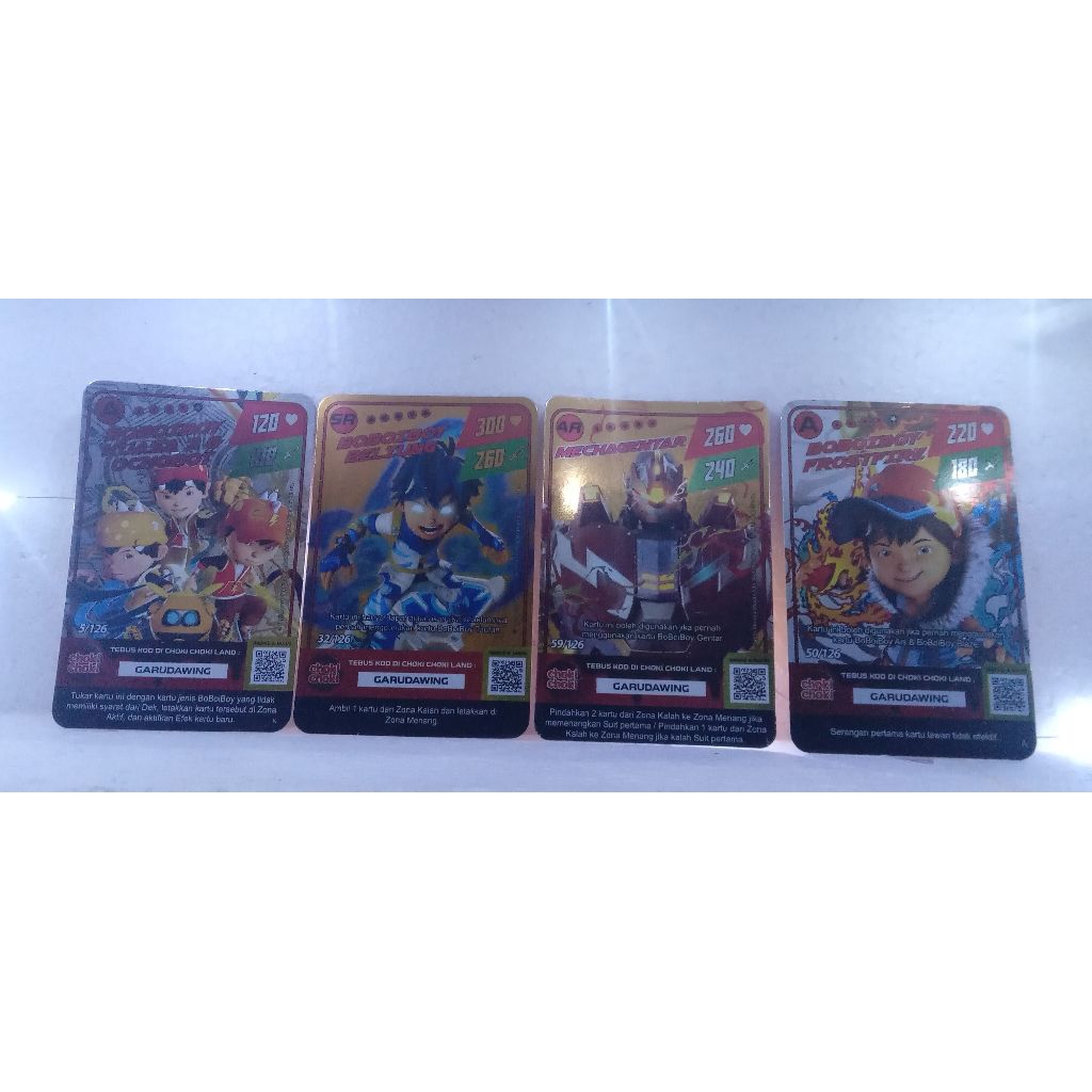 kartu boboiboy beliung SR,AR,A KARTU LANGKA