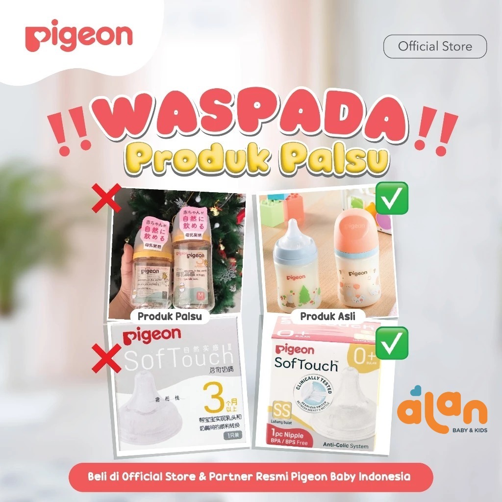 Pigeon Silicone Nipple Dot For Cleft Palate Baby Dot Bayi Untuk Bibir Sumbing