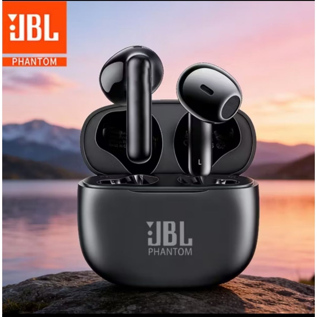 jbl phantom terbaru 2026 5th-w headset bluetooth 5.3  waktu putar 6jam tahan air