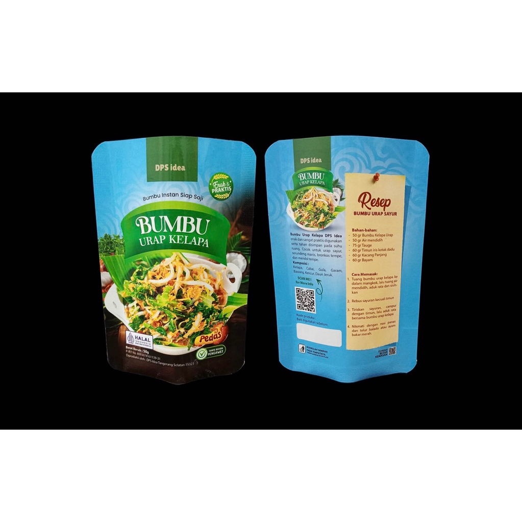 Bumbu Urap Kelapa 50 gr DPS idea. untuk 3 porsi. Bumbu instan siap saji