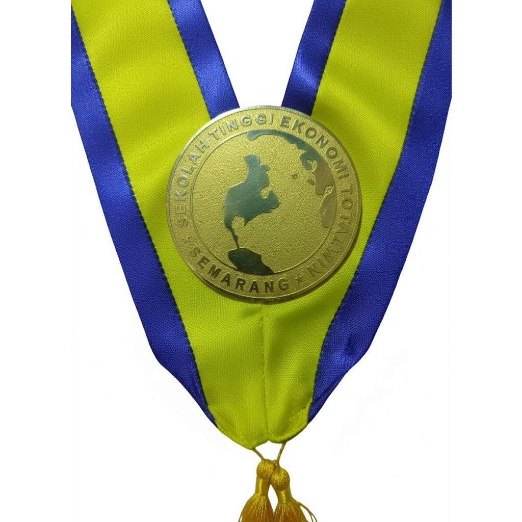 Kalung Wisuda Samir Logo Sekolah Satin Kuningan