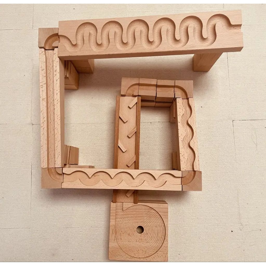 Mainan Edukatif Kayu Marble Run – Jalur Kelereng Anak