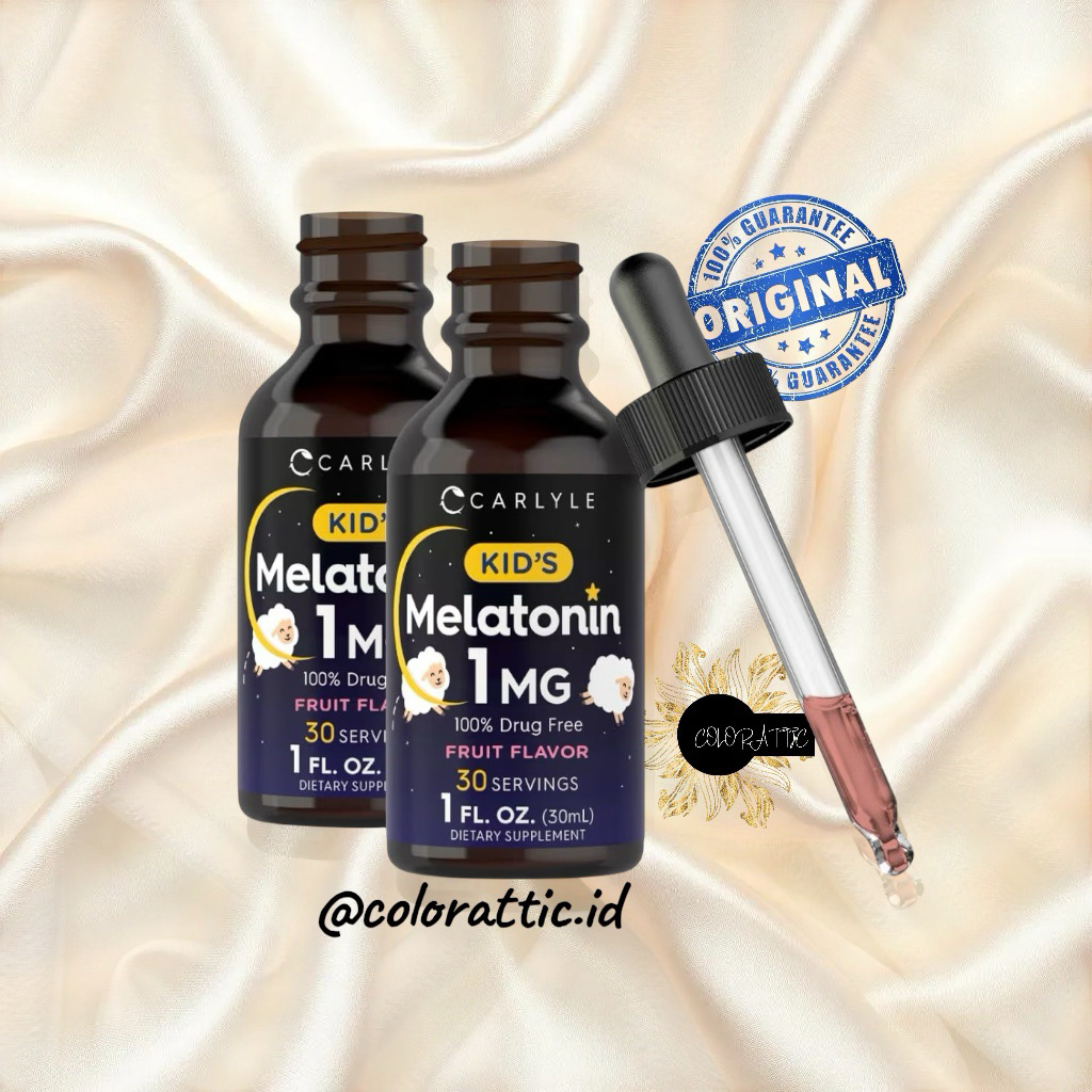 carlyle Kids Melatonin Liquid 1 Fl Oz - Natural Fruit Flavor - Drug Free - From Usa