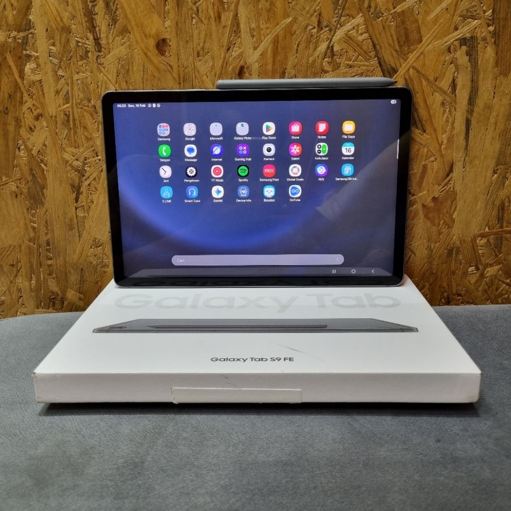 Samsung tab s9 fe wifi 6/128gb second bekas pakai