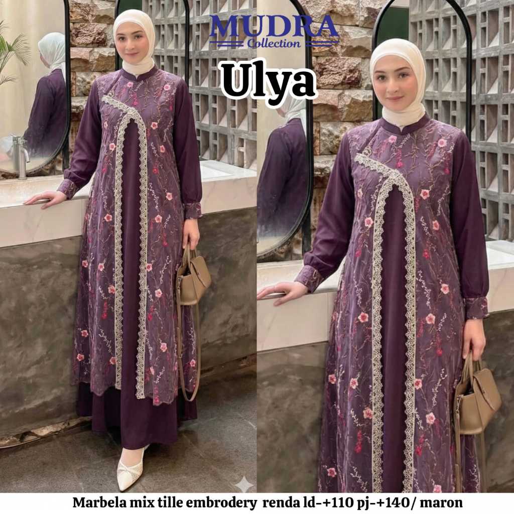 Gamis Mudra Collection / Gamis Terbaru / Gamis Wanita / Gamis Premium / Ulya / Mudra Hijab