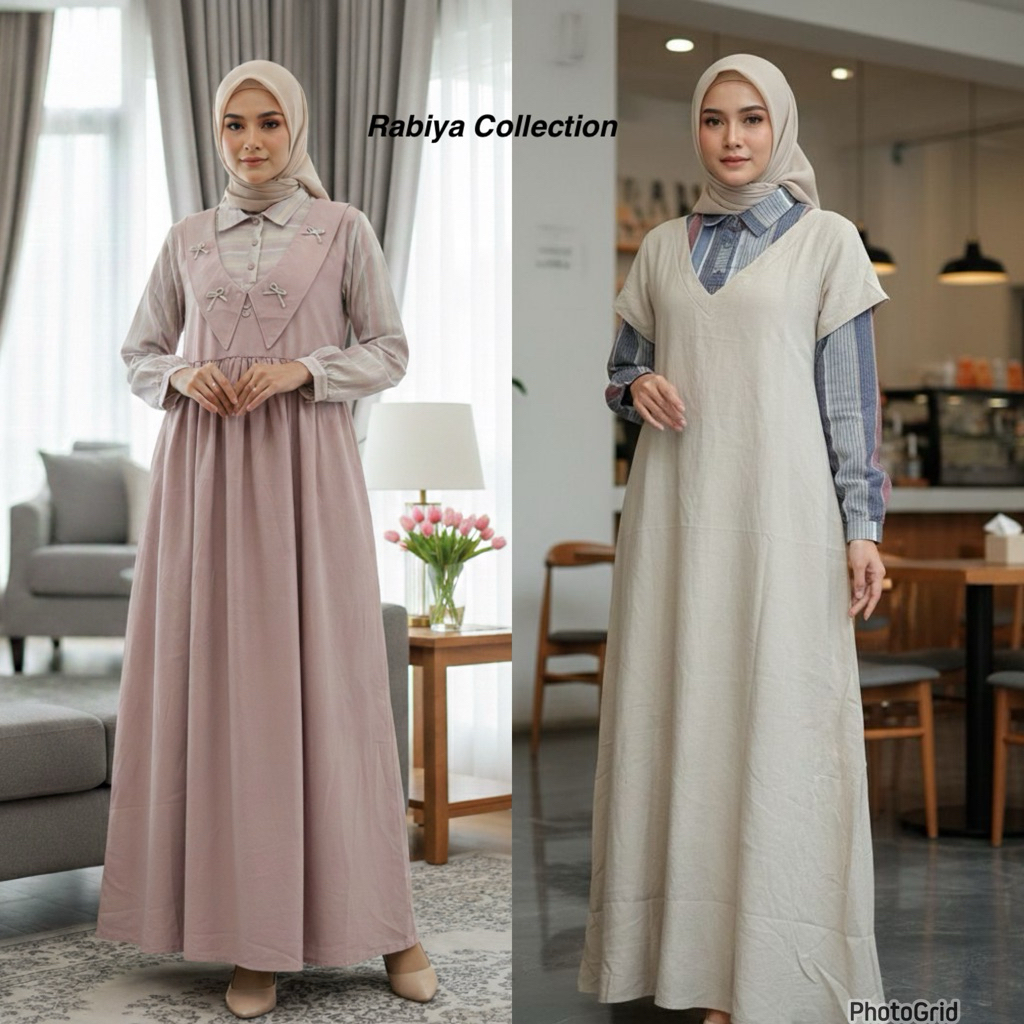 Gamis Katun Triset/Dress Katun/Gamis Wanita katun Triset Promosi