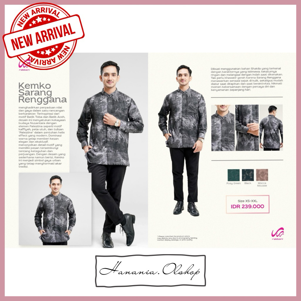 DISKON RABBANI - NEW ARRVAL Kemko Sarang Renggana Mst Rabbani | kemko rabbani | baju koko rabbani | 