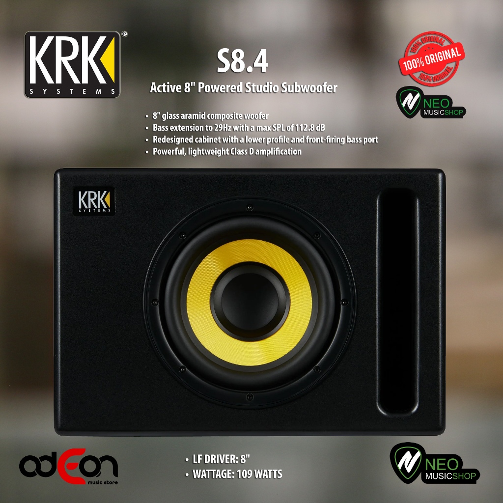 KRK S8.4 8" Powered Studio Subwoofer