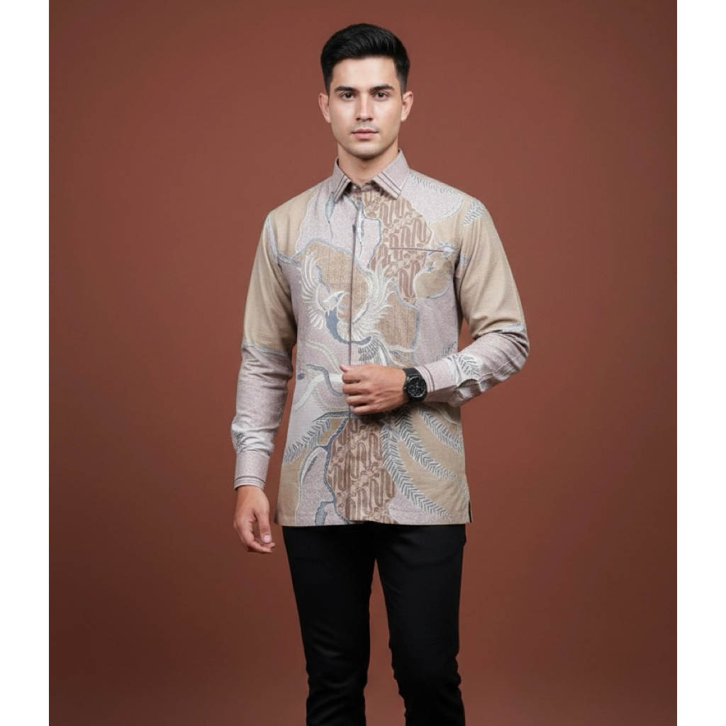 Batik Cantieq Exclusive - RAJENDRA | Batik Pria premium dobby india jahitan bordir smock mewah nyama