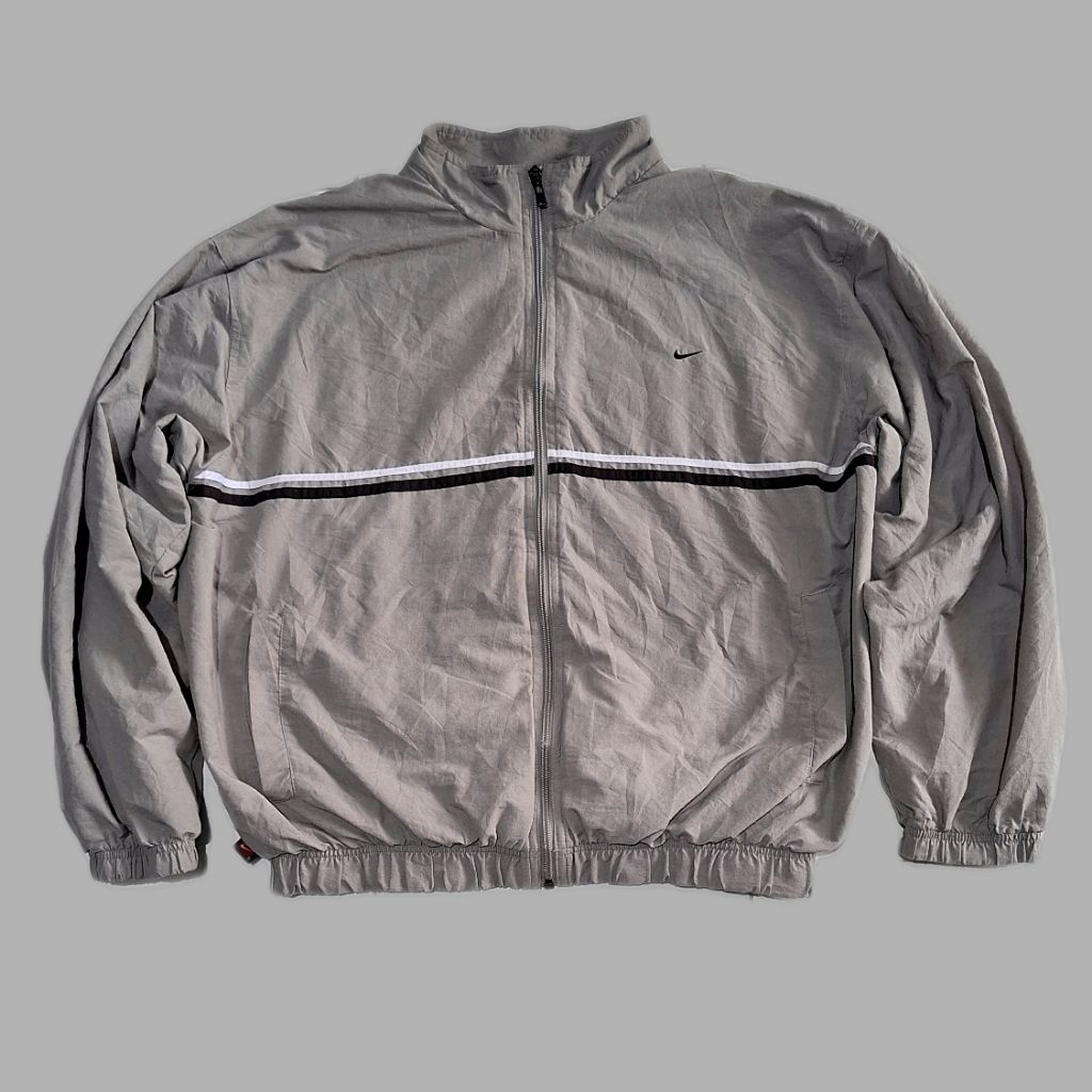Jacket Nike Track Top Grey Black Stripe Size XL/XXL LD 125