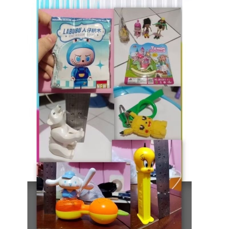 Mainan FIGUR USED&SEAL,My Scene,We Teen Bratz Y2k,Barbie Mini, LABUBU BRICK,ODDBODS ,PEZ ETC