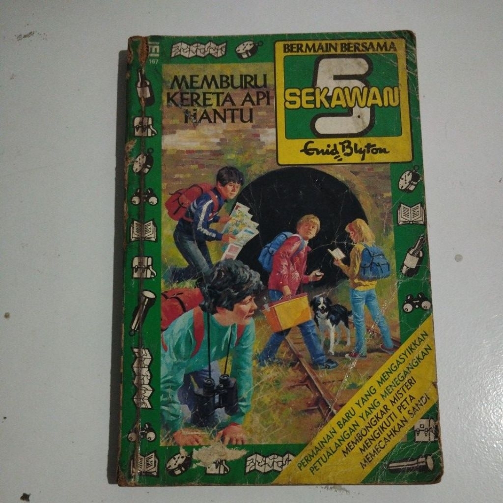 Novel Lima Sekawan Enid Blyton Memburu Kereta Api Hantu (Langka Original)