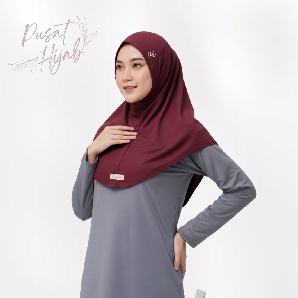 BISA COD - Aira Hijab Sport Basic HIVVY Premium Dry Fit / Kerudung Lari & Workout Wanita