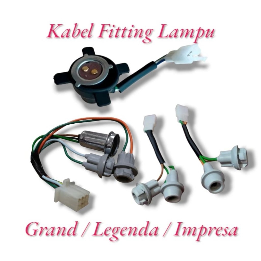 kabel fitting lampu Honda Astrea grand legenda impresa piting lampu depan piting lampu belakang piti