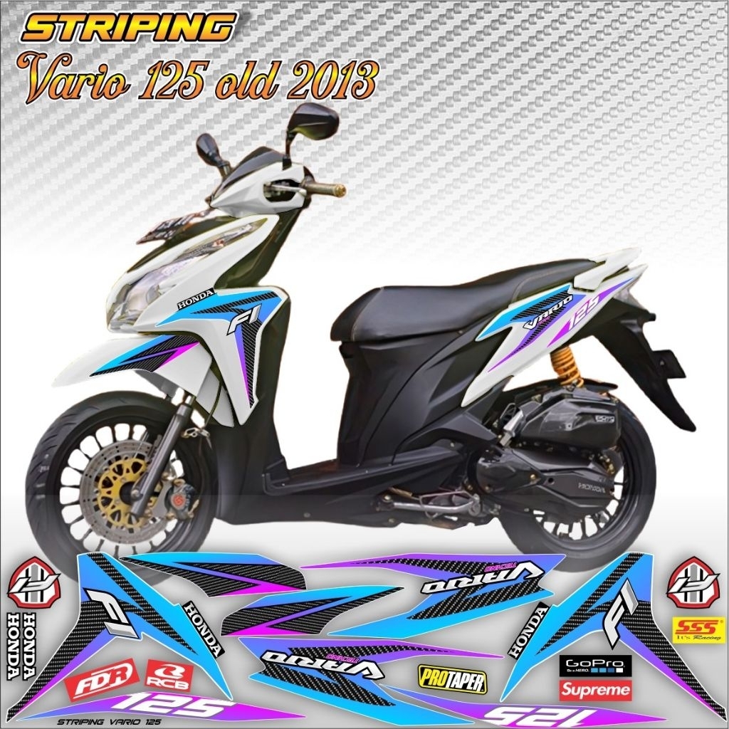 Stiker Vario125 Thecno Old Tahun 2012, 2013, 2014, 2015 / Striping Honda Vario 125 Old / Sticker Mot