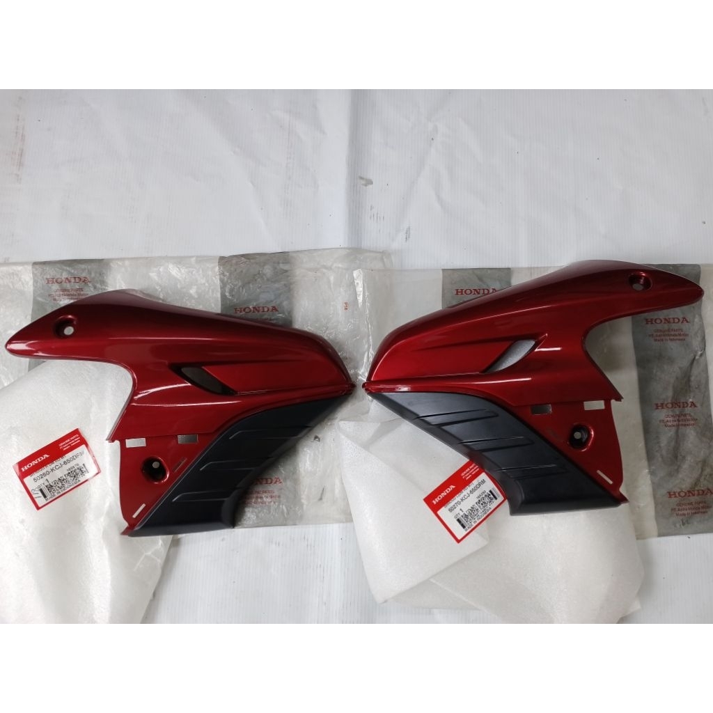 SHROUD kupingan tangki Honda TIGER REVO Merah hati original baru AHM