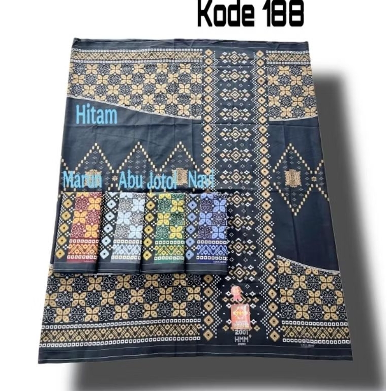 Azmi- Sarung HMM Motif Pintu Aceh/Sarung Santri/Sarung Halus/Sarung Samarinda HMM Original 100%