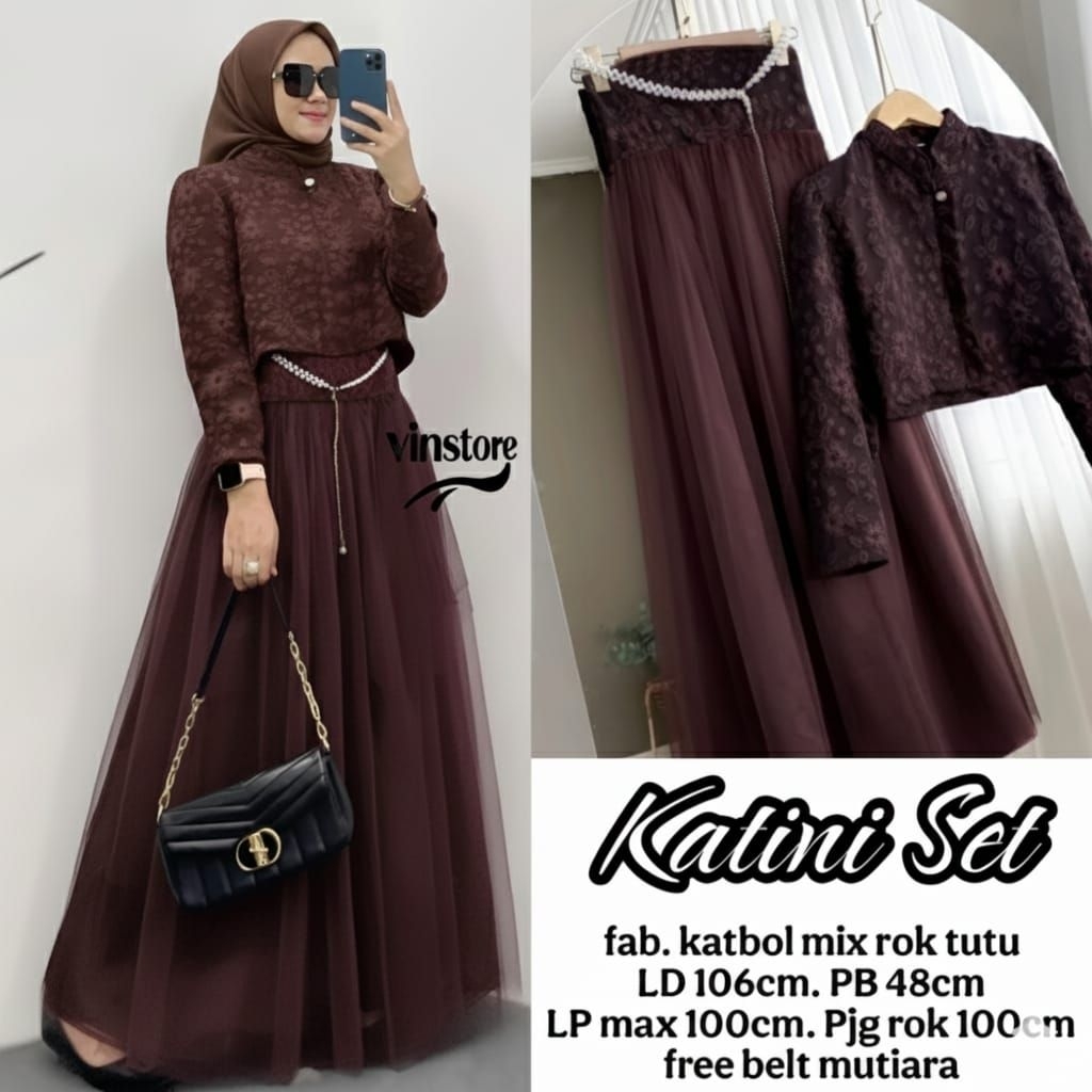 KATINI SET//LEBARAN//OOTD//OOTD KEKINIAN BESTSELLER//VINSTORE