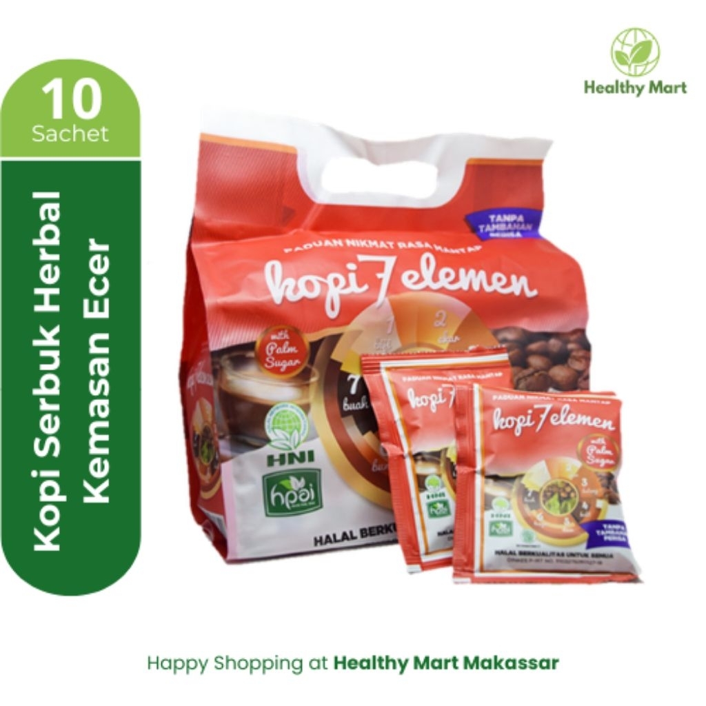 [KEMASAN ECER] Kopi Herbal Sevel Stamina isi 10 sachet - Kopi herbal 7 elemen - Kopi Kesehatan