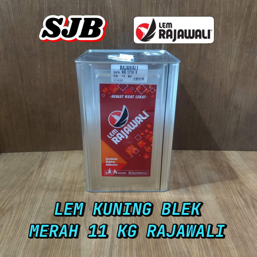 LEM KUNING BLEK MERAH RAJAWALI 11 KG (SYNTHETIC RUBBER ADHESIVE | KUAT, HEMAT & LEKAT)