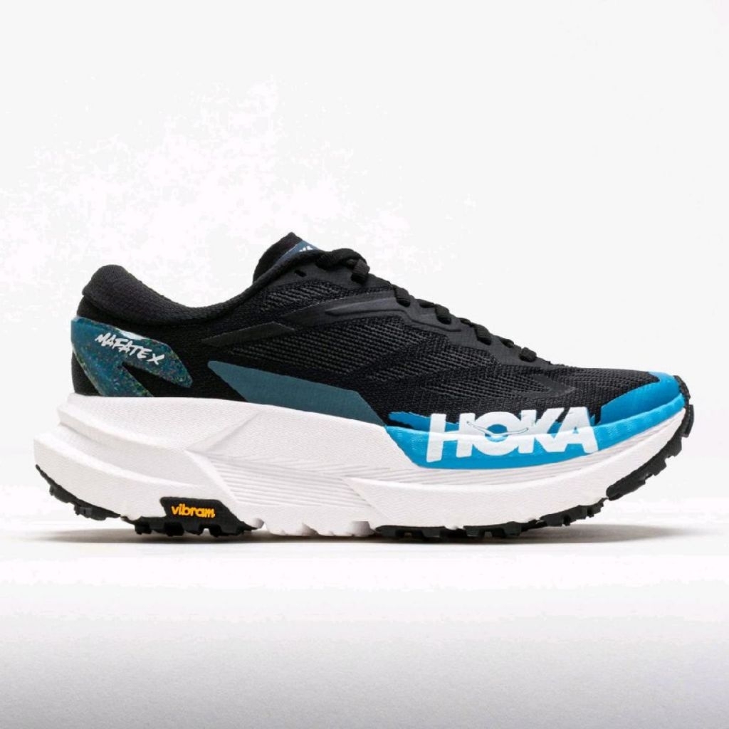 Sepatu Lari HOKA One One Mafate X Black/Skyward Blue