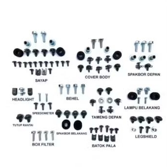 Cod baut fullsett motor Vega R new lengkap fullset Yamaha Vega r