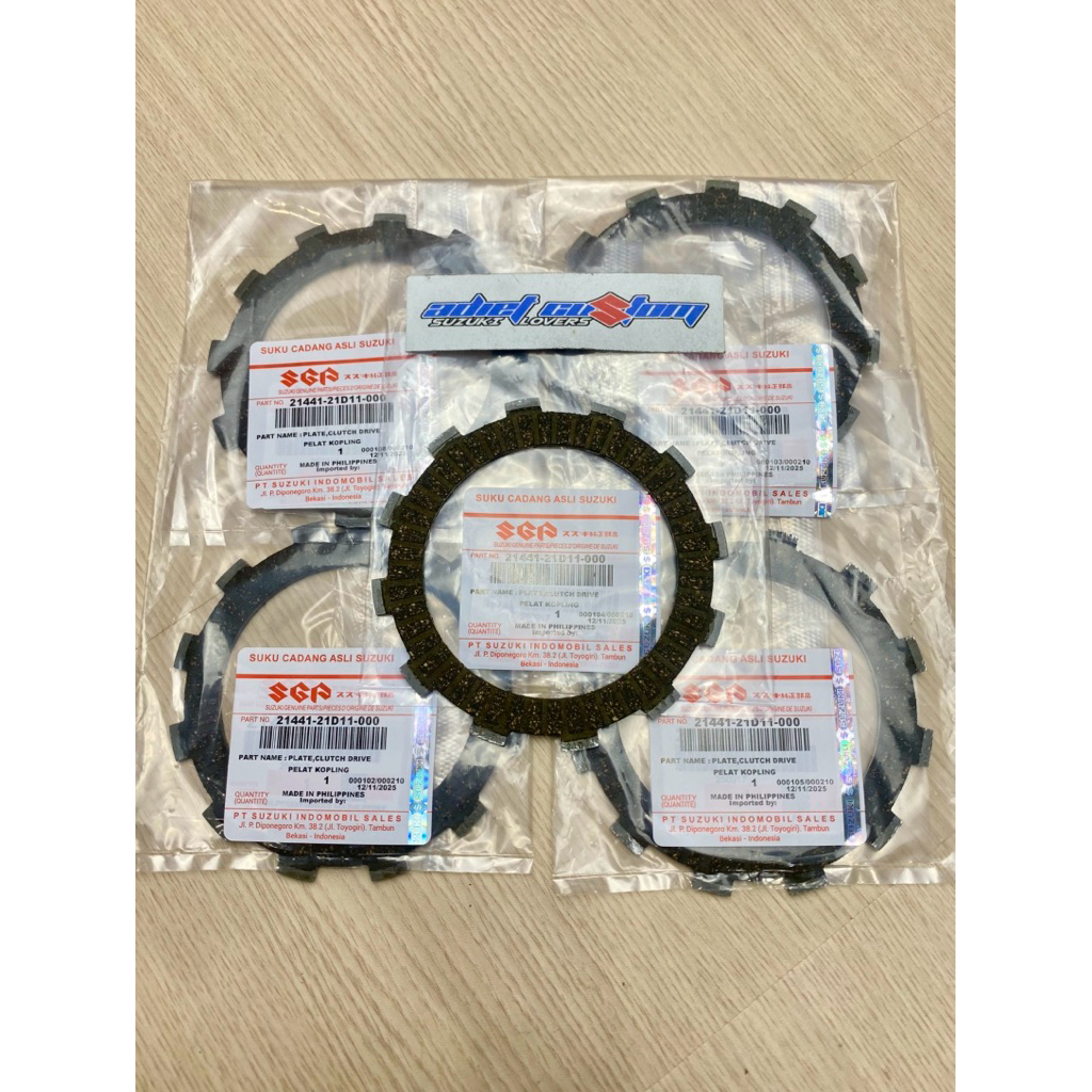 PLAT KAMPAS KOPLING SATRIA 2 TAK HIU LUMBA ASLI ORI SUZUKI SGP 21441-21D11