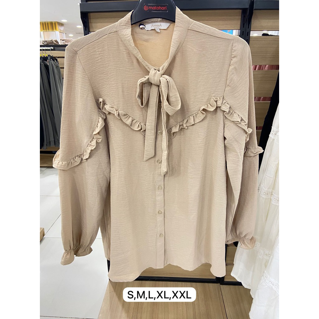ANNISA BLOUSE WANITA KANCING LENGAN PANJANG RUMBLE MATAHARI TERBARU